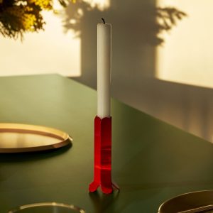 Bougeoir Arcs - Rouge