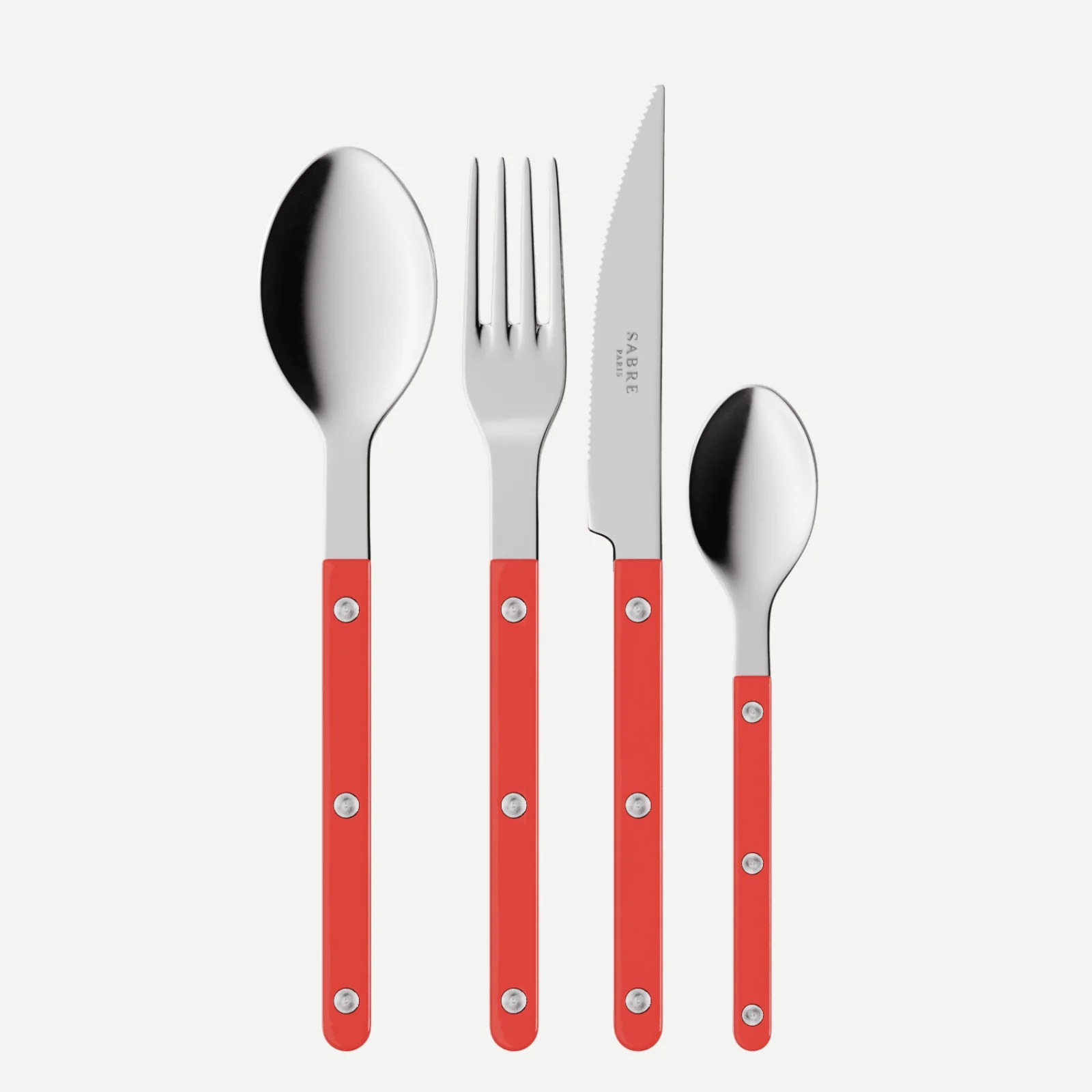 Set de 4 couverts de table - Rouge – Image 2