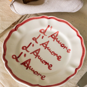 Assiette Fil Rouge « Amour »