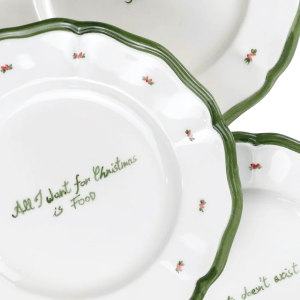 Assiette « Tout ce que je veux pour Noël, c'est de la nourriture »