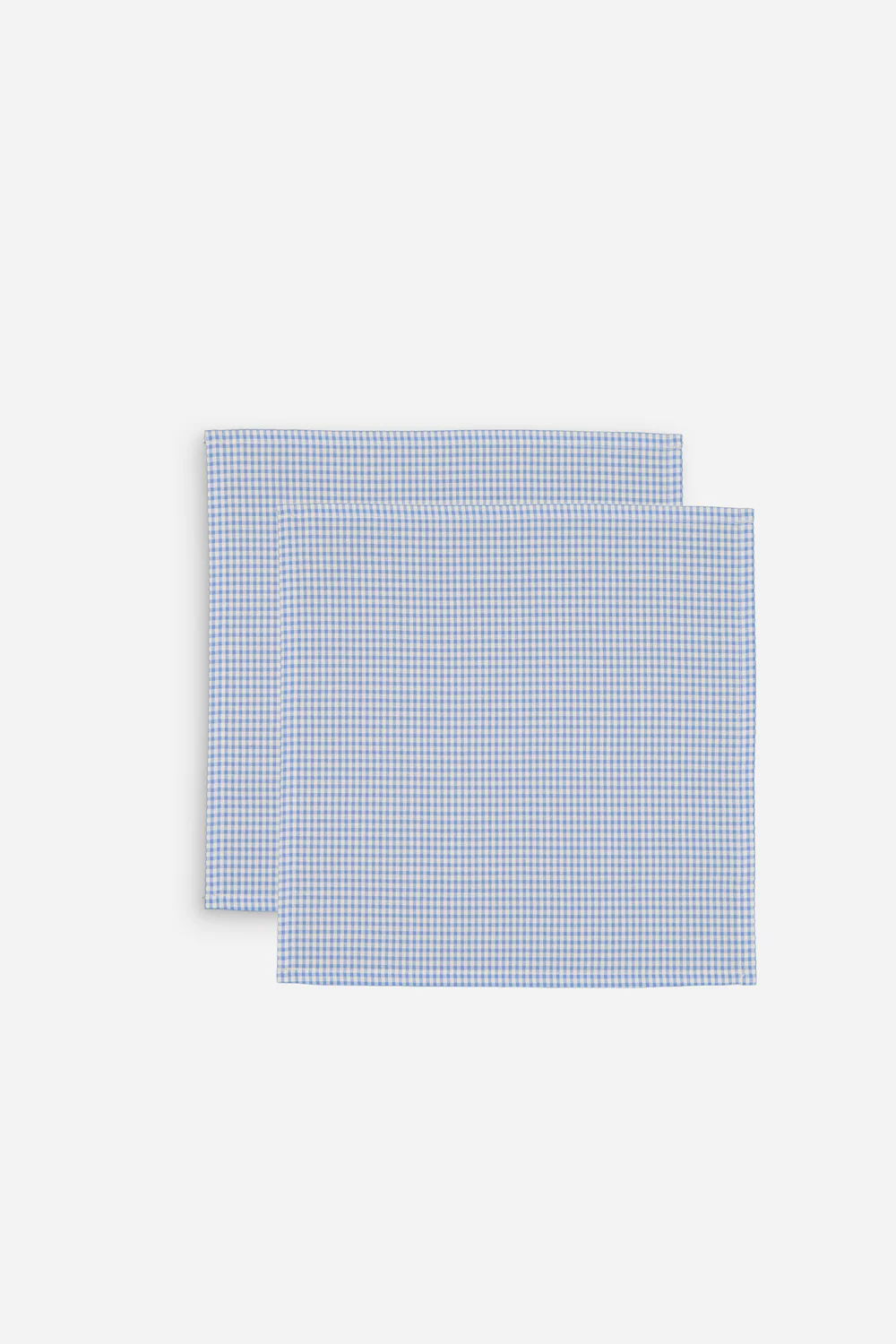 Serviettes de table petit vichy bleu ciel - Lot de 2