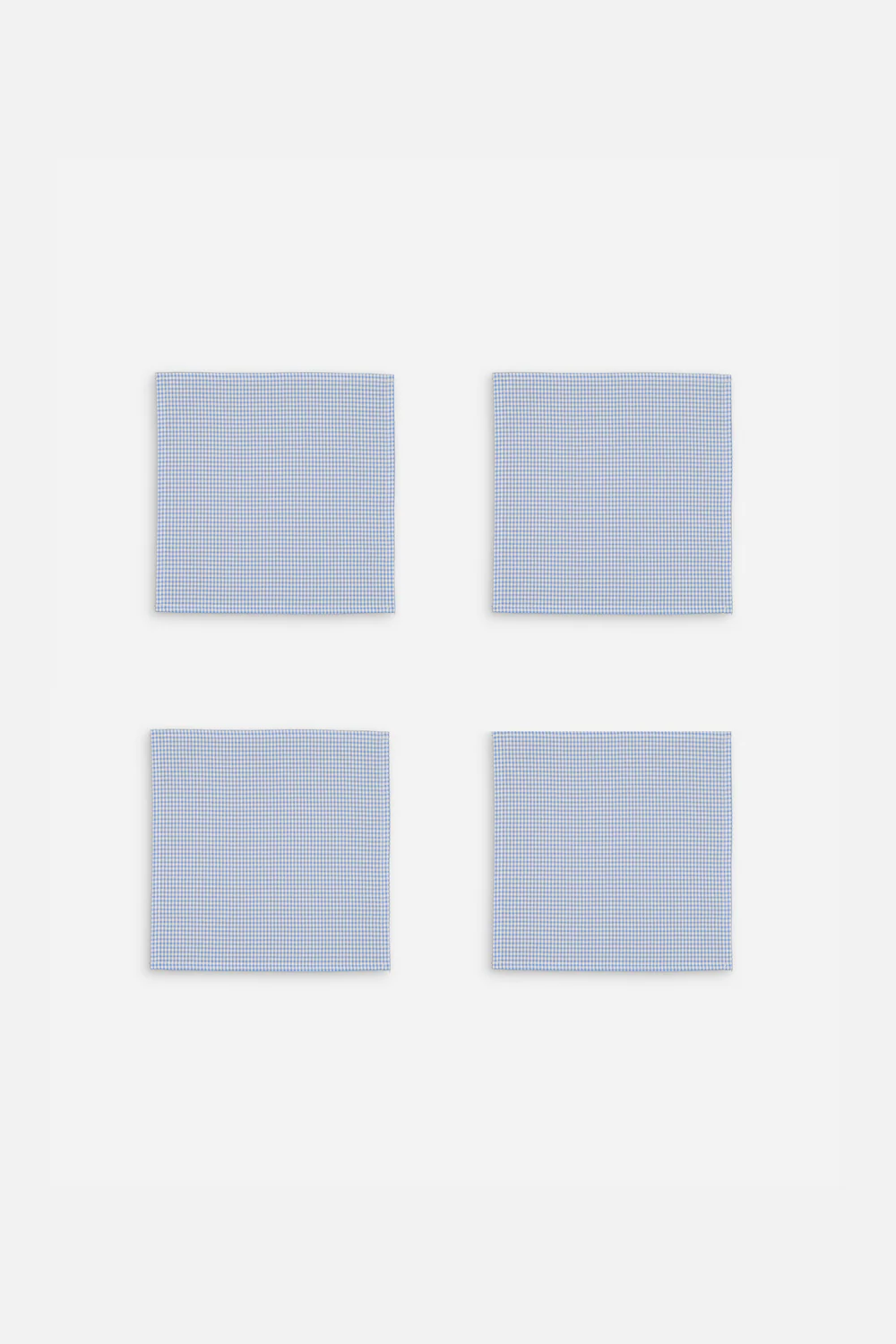 Serviettes de table petit vichy bleu ciel - Lot de 2 – Image 2