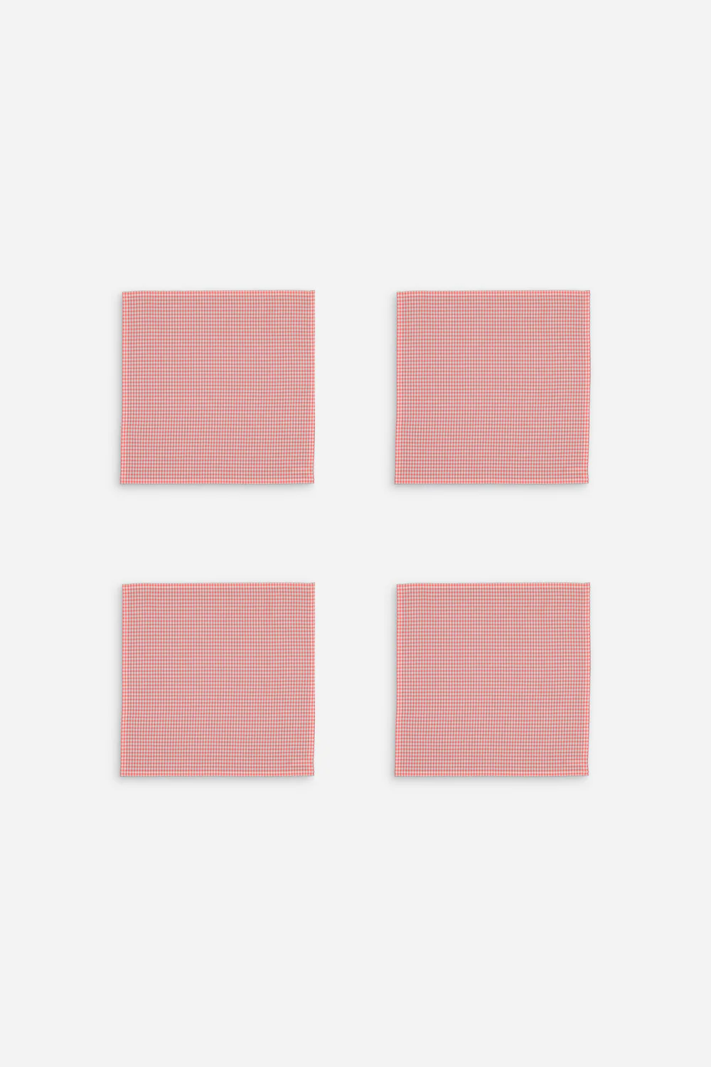 Serviettes de table petit vichy rose - Lot de 2 – Image 3