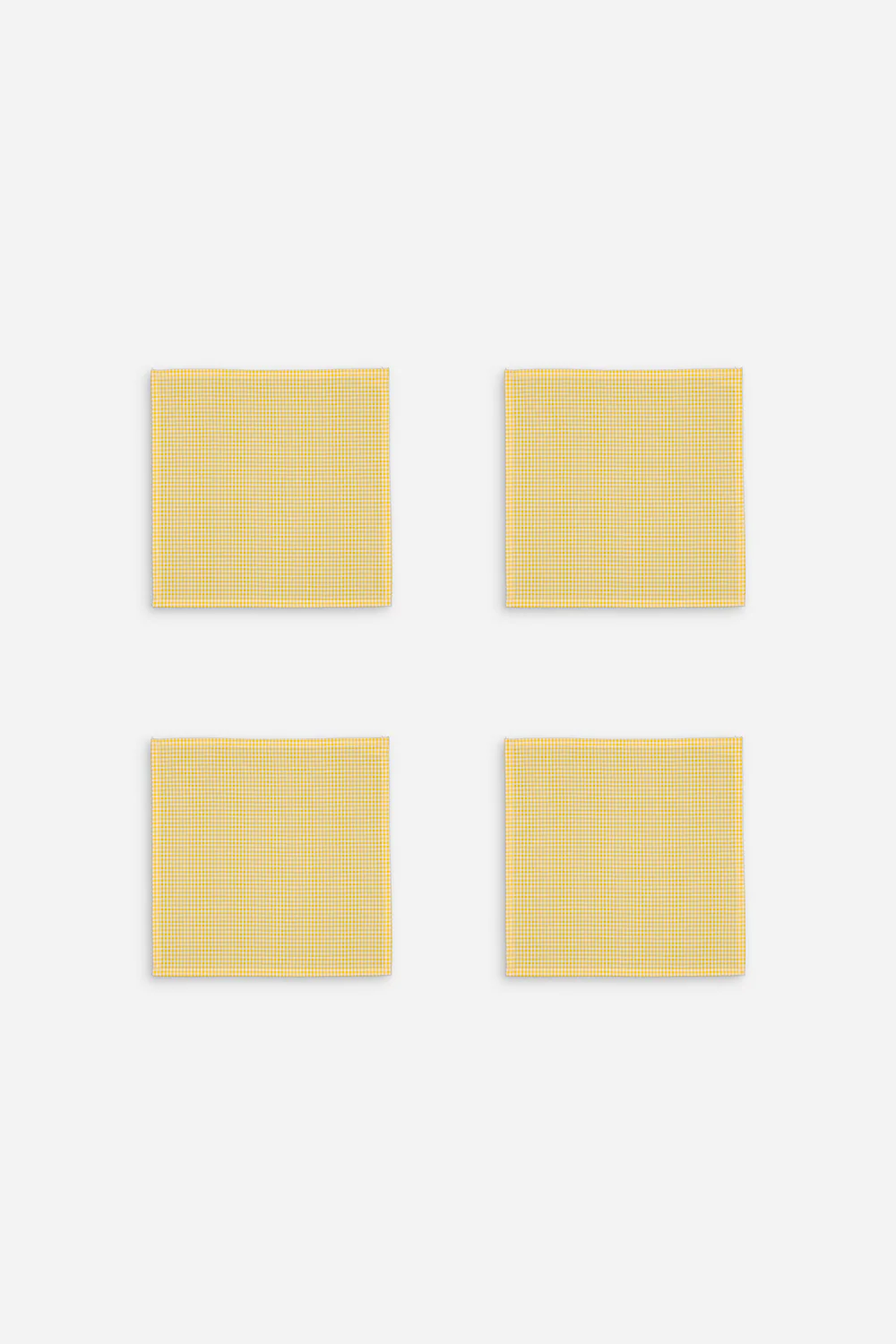 Serviettes de table petit vichy jaune - Lot de 2 – Image 3