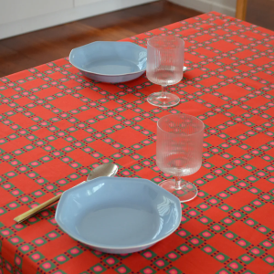 Nappe motif vichy vintage