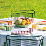 Righe petite assiette- rouge